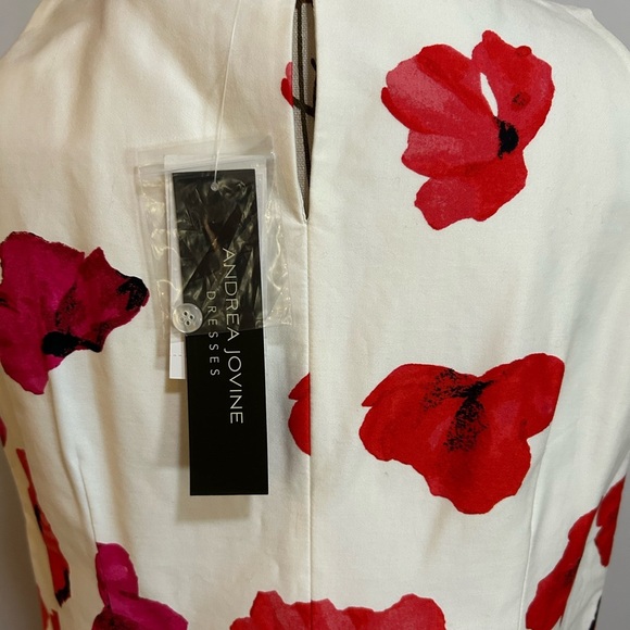 Floral Red and Pink Women's Dress - Picture 5 of 7